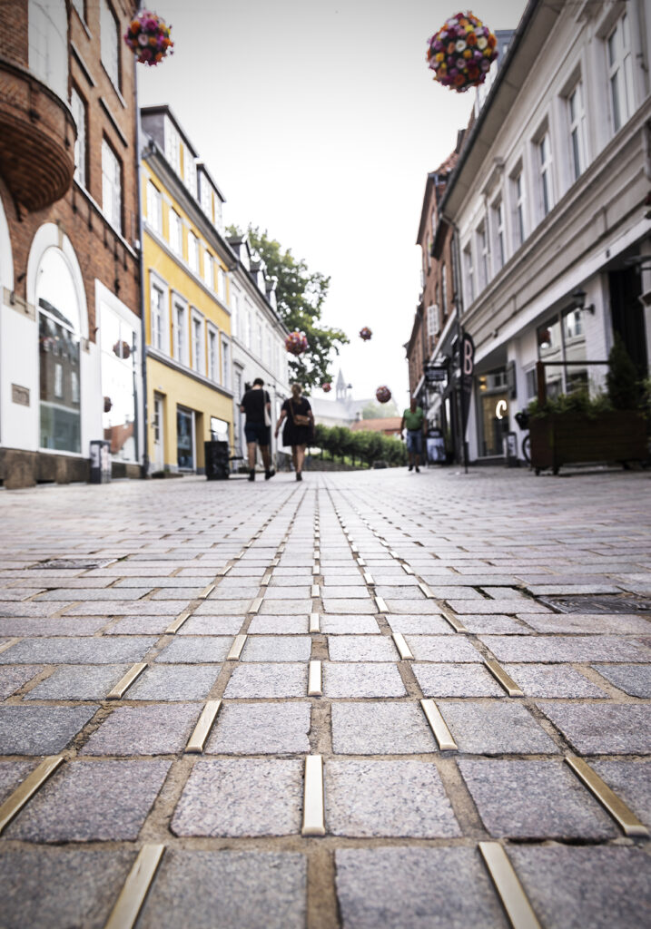 Gågaden i Viborg med Lithomex styrkefuger