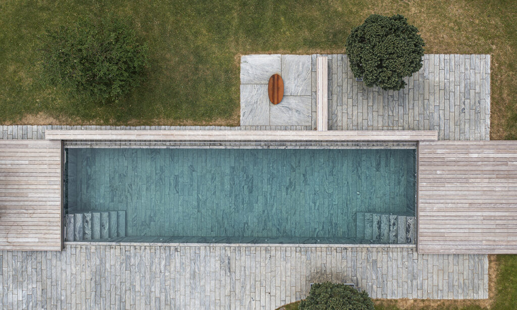 Privat swimmingpool udført med Lithomex styrkefuger